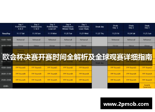 欧会杯决赛开赛时间全解析及全球观赛详细指南